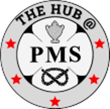 PMS school logo with a circular emblem, representing The HUB @ PMS Agreement for extended school services.
