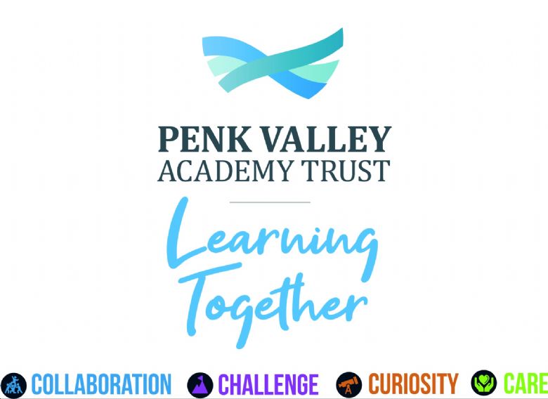 Penk Valley Academy Trust logo featuring a blue ribbon and the phrase Learning Together
